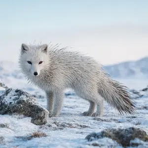 Arctic fox + Porcupine